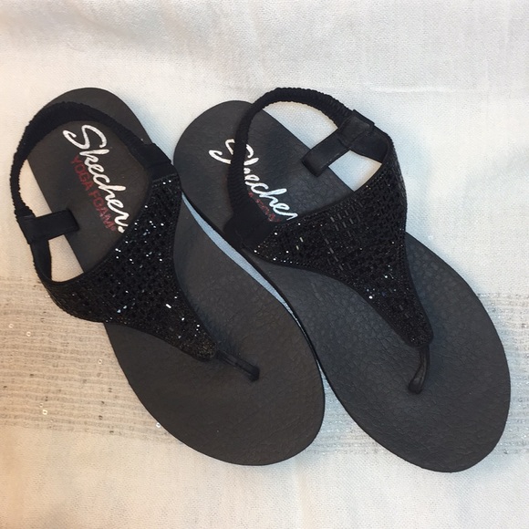 sparkly skechers sandals